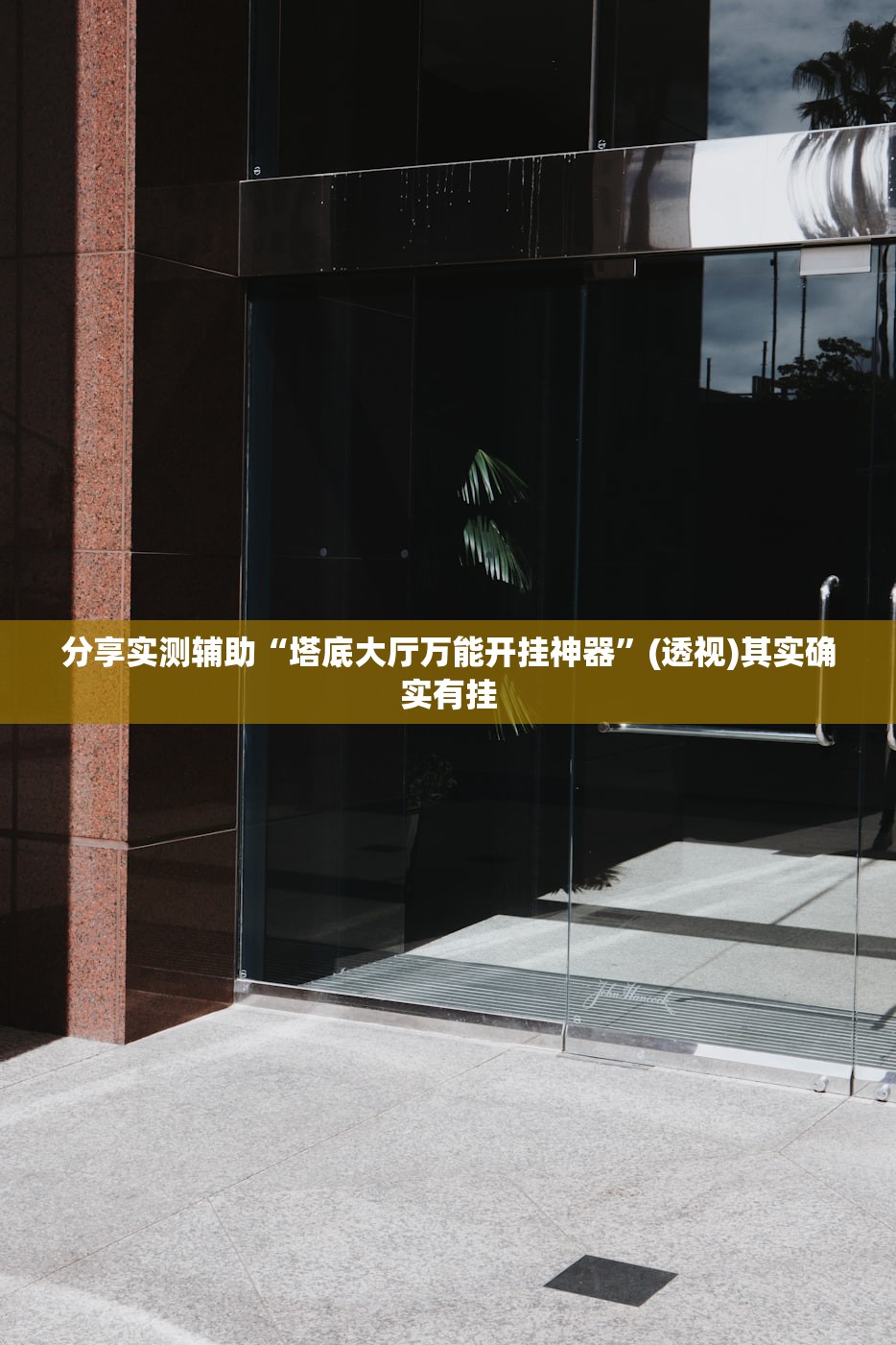 分享实测辅助“塔底大厅万能开挂神器”(透视)其实确实有挂